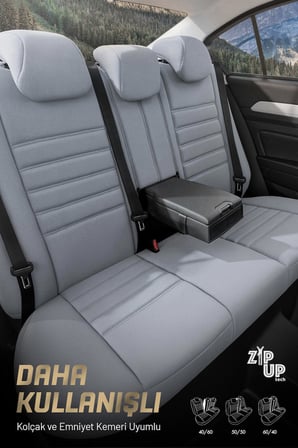 Otom Limited Design Airbag Dikişli Ortopedik Oto Koltuk Kılıfı Tam Set Füme