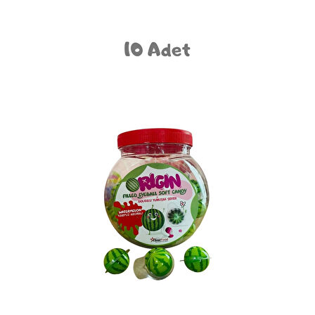 Orijin Jelly Asetat Dolgulu Karpuz Aromalı Yumuşak Şeker 12,5g 10 Adet