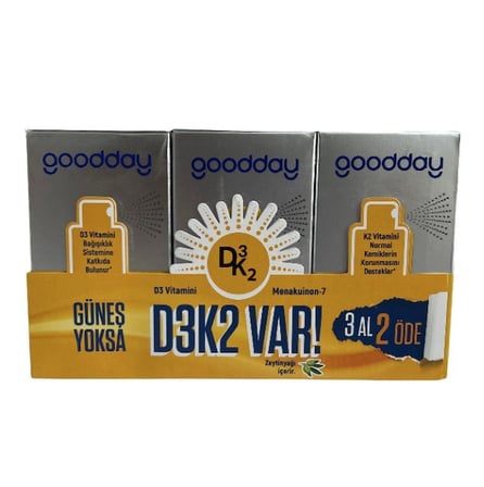 Goodday Vitamin D3 K2 Sprey 20 ml 3'lü Paket