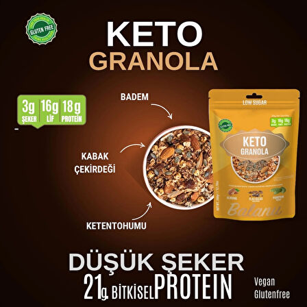 Düşük Şekerli Keto Granola 360 Gr