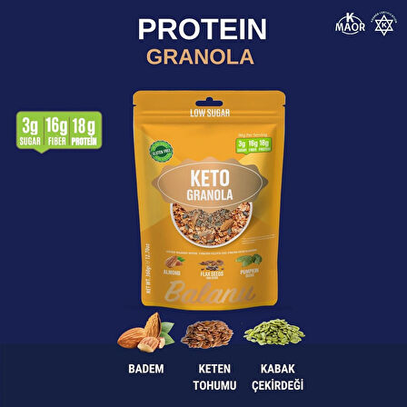 Düşük Şekerli Keto Granola 360 Gr