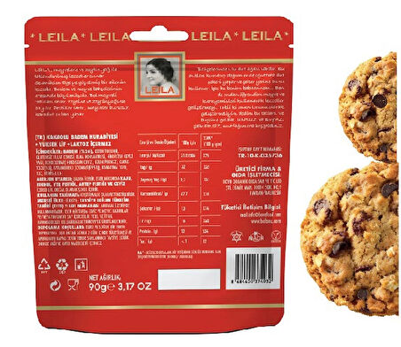 Leila Hindistan Cevizi & Çikolata Bademli Kurabiye 90 Gr 