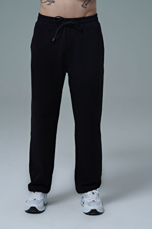 George Phoenix Daily Core - Siyah Rahat Kesim Erkek Boru Paça Eşofman Altı