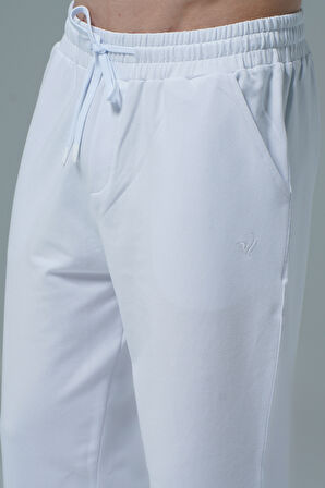 George Phoenix Daily Core - Beyaz Rahat Kesim Erkek Boru Paça Eşofman Altı