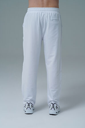 George Phoenix Daily Core - Beyaz Rahat Kesim Erkek Boru Paça Eşofman Altı