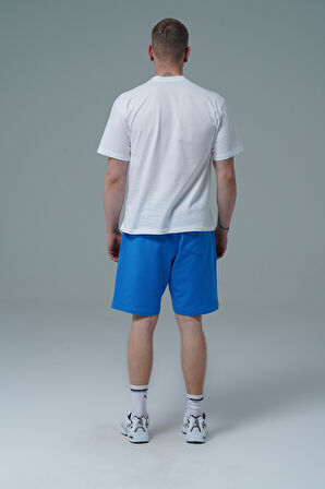 George Phoenix Daily Core - Mavi Rahat Kesim Pamuklu Erkek Spor Şortu
