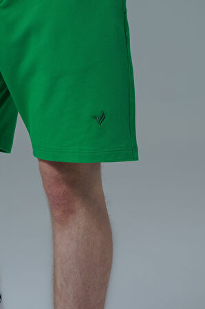 George Phoenix Daily Core - Yeşil Rahat Kesim Pamuklu Erkek Spor Şortu