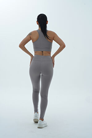 George Phoenix Aero Motion Compression Leggings - Gri Yüksek Bel Push-Up Toparlayıcı Tayt