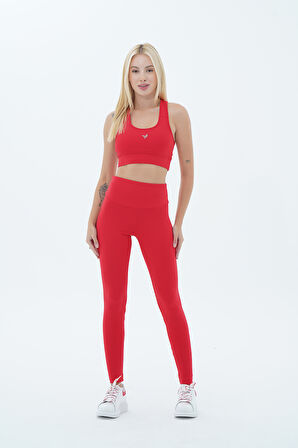 George Phoenix Aero Motion - Kırmızı Yüksek Bel Push-Up Toparlayıcı Tayt