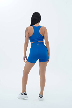 George Phoenix Aero Motion - Mavi Yüksek Bel Push-Up Toparlayıcı Şort Tayt
