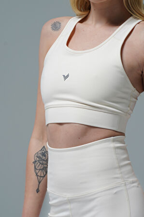 George Phoenix Aero Motion - Bej Geniş Askılı Kaplı ve Destekli Spor Sütyeni