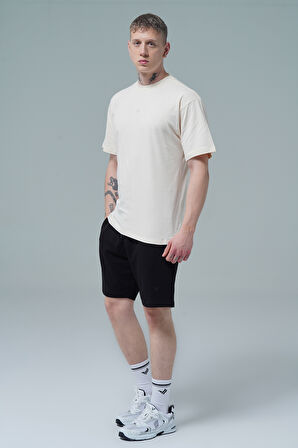 George Phoenix Pure Comfort - Bej Rahat Kesim %100 Pamuklu Basic Erkek Tişörtü