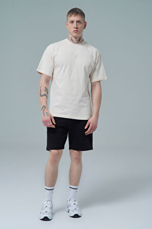 George Phoenix Pure Comfort - Bej Rahat Kesim %100 Pamuklu Basic Erkek Tişörtü