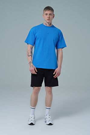 George Phoenix Pure Comfort - Mavi Rahat Kesim %100 Pamuklu Basic Erkek Tişörtü