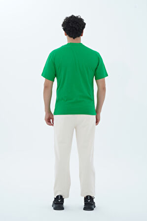 George Phoenix Pure Comfort - Yeşil Rahat Kesim %100 Pamuklu Basic Erkek Tişörtü