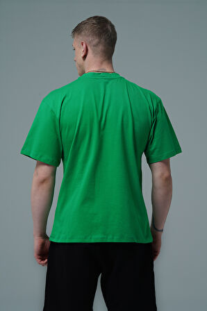 George Phoenix Pure Comfort - Yeşil Rahat Kesim %100 Pamuklu Basic Erkek Tişörtü