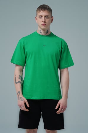 George Phoenix Pure Comfort - Yeşil Rahat Kesim %100 Pamuklu Basic Erkek Tişörtü