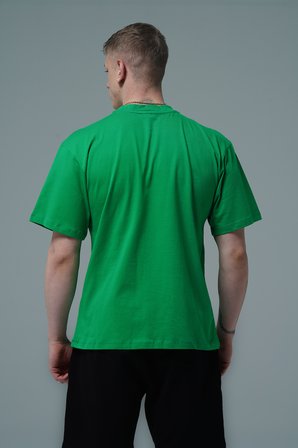 George Phoenix Pure Comfort - Yeşil Rahat Kesim %100 Pamuklu Basic Erkek Tişörtü