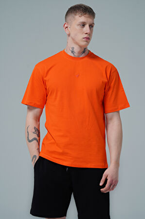 George Phoenix Pure Comfort - Turuncu Rahat Kesim %100 Basic Pamuklu Erkek Tişörtü