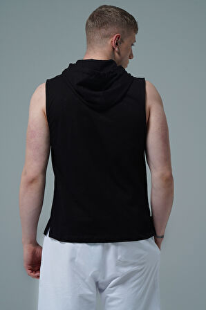 George Phoenix Pure Comfort - Siyah Rahat Kesim Kapüşonlu Erkek Spor Atleti