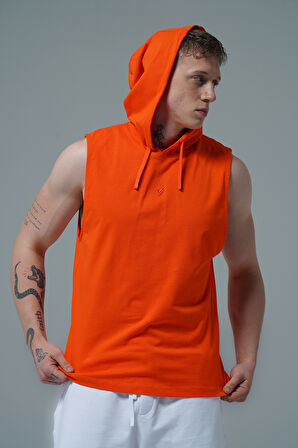 George Phoenix Pure Comfort - Turuncu Rahat Kesim Kapüşonlu Erkek Spor Atleti