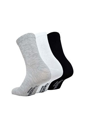 George Phoenix Cloud Socks - Uzun Konç Spor Çorap 3 Çift (Siyah-Beyaz-Gri)