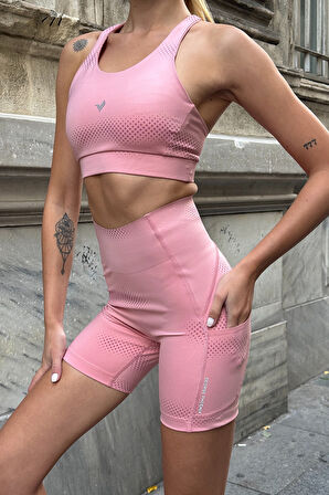 George Phoenix Aero Motion Premium - Pudra Çapraz Askılı Kaplı ve Destekli Bra Spor Sütyeni