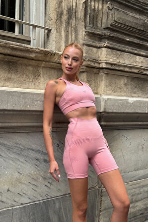 George Phoenix Aero Motion Premium - Pudra Çapraz Askılı Kaplı ve Destekli Bra Spor Sütyeni