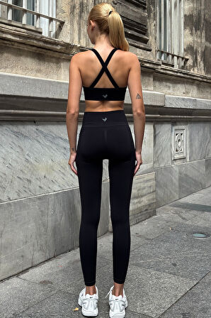 Prime FIT - Siyah Yüksek Bel Seamless Push-Up Toparlayıcı Tayt