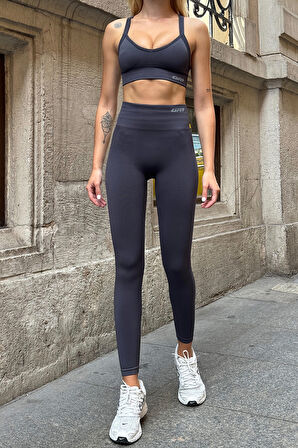 George Phoenix Prime FIT - Füme Çapraz Askılı Destekli Seamless Bra Sporcu Sütyeni