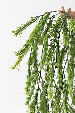 Yapay Püsküllü Sarmaşık Uv Korumalı Yeşil 80 Cm 5 Dal