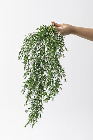 Yapay Sarmaşık Uv Korumalı Küpe Yeşil Beyaz 80 Cm 5 Dal
