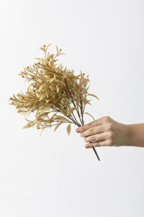 Yapay Zeytin Demeti Gold 30 Cm 5 Dal(Uv)