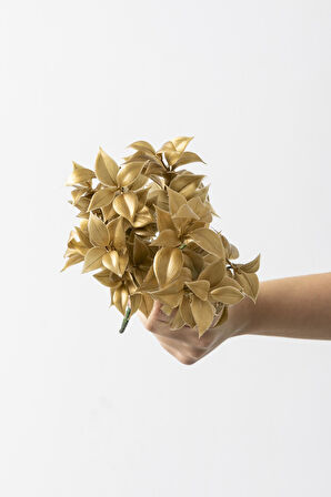 Yapay Limon Yaprağı Demeti Gold 30 Cm 7 Dal(Uv)
