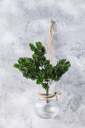 Yapay Çamdalı Demeti Yeşil 30 Cm 5 Dal(Uv)
