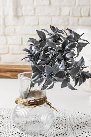 Yapay Limon Yaprağı Demeti Gri 30 Cm 7 Dal(Uv)