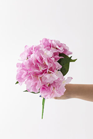 Yapay Ortanca Çiçeği Pembe 45 Cm 7 Dal