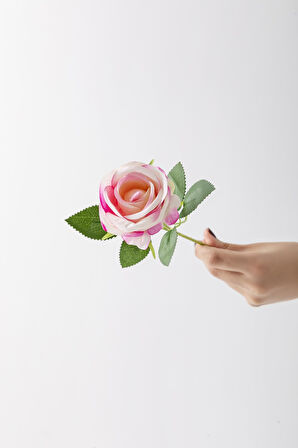 Yapay Kadife Gül Tek Dal Pembe 50 Cm