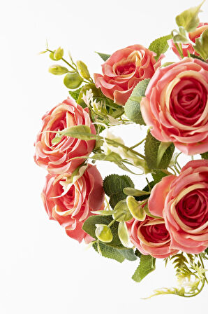 Yapay Gül Demeti 9 Dallı Koyu Pembe