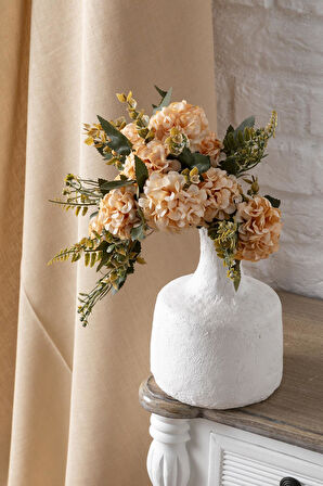 Yapay Ortanca Çiçeği 30 Cm 5 Dal Yavruağzı