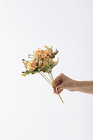 Yapay Ortanca Çiçeği 30 Cm 5 Dal Yavruağzı
