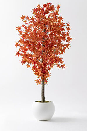 Yapay Çınar Ağacı 180 Cm Sonbahar Küre Plastik Saksı