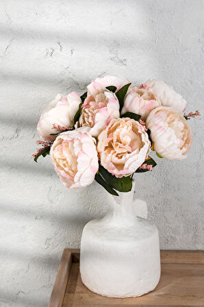 Yapay Şakayık Demeti Pembe 35 Cm 9 Dal