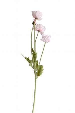 Yapay Gelincik Çiçeği 60 Cm Tek Dal Toz Pembe