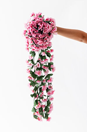 Yapay Begonvil Çiçeği 75 cm Pembe 22 dal