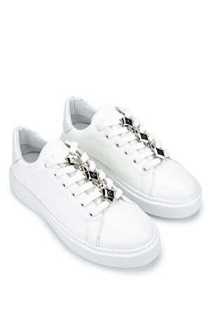 Tamer Tanca Kadın Hakiki Deri Beyaz Sneakers & Spor Ayakkabı 1037 1367 BN AYK Y24 BEYAZ