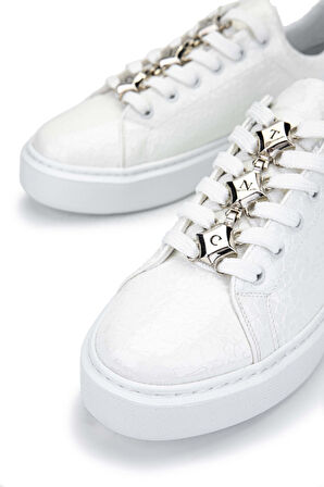 Tamer Tanca Kadın Hakiki Deri Beyaz Sneakers & Spor Ayakkabı 1037 1367 BN AYK Y24 BEYAZ