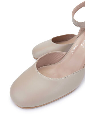 Tamer Tanca Kadın Hakiki Deri Vizon Topuklu Sandalet 33 7658 BN SNDLT Y24 VIZON DR