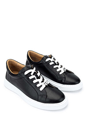 Tamer Tanca Kadın Hakiki Deri Siyah Deri Sneakers & Spor Ayakkabı 33 1200 BN AYK Y24 SIYAH DR