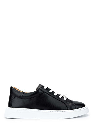 Tamer Tanca Kadın Hakiki Deri Siyah Deri Sneakers & Spor Ayakkabı 33 1200 BN AYK Y24 SIYAH DR
